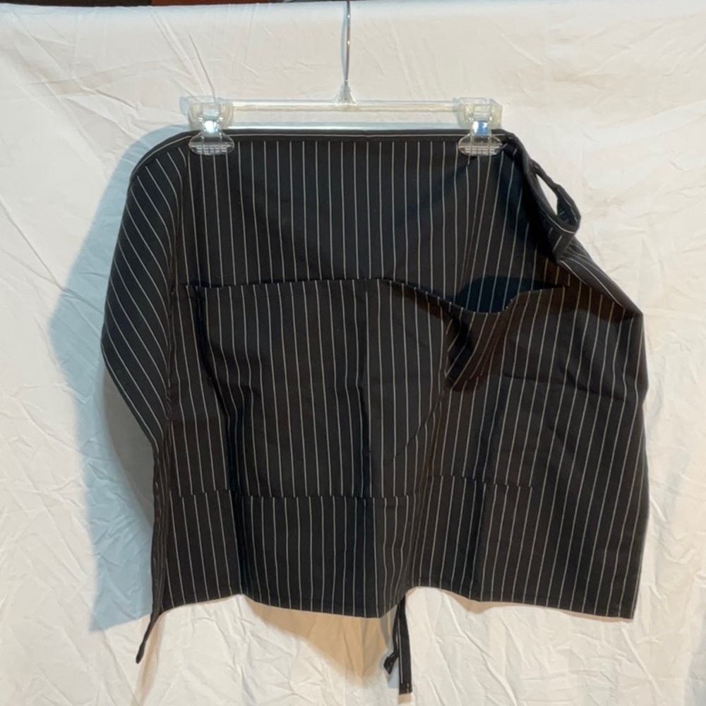 Uncommon Black and White Striped Kitchen Apron